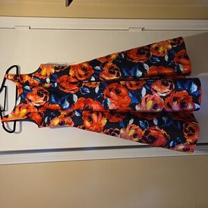 Adrianna Papell floral midi tulle dress